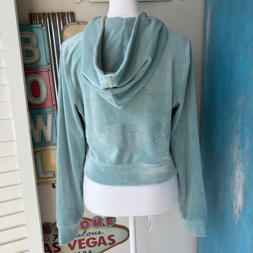 Juicy Couture Pastel Turquoise Velour Track Suit - Picture 5 of 14